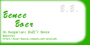 bence boer business card